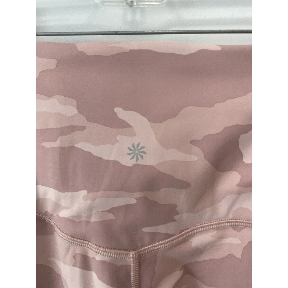 Athleta Elation Camo 7/8 Tight Size 3X Camo Lux Pink Yoga Pilates Walking - Picture 3 of 6